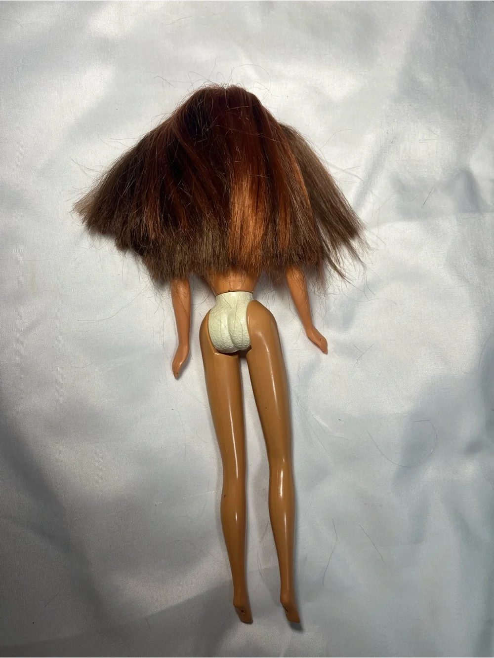 Vintage 1997 Mattel Bead Blast Barbie Doll Nude Red Brown Hair Orange Jewelry